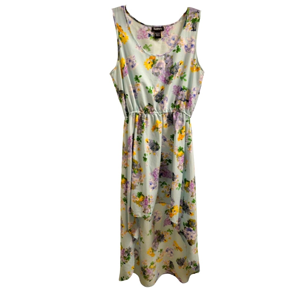 Floral Sleeveless High-Low Dress